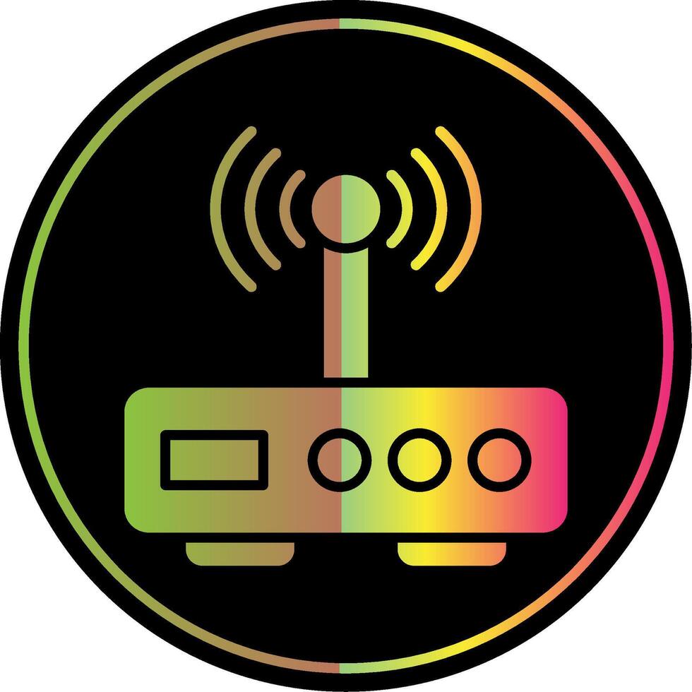 Modem Glyph Due Color Icon Design vector
