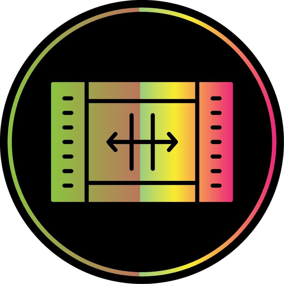 Resize Glyph Due Color Icon Design vector