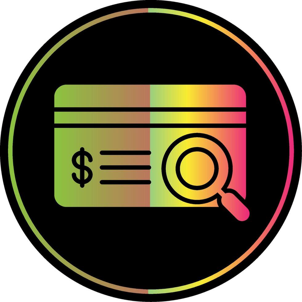 Credit Card Glyph Due Color Icon Design vector