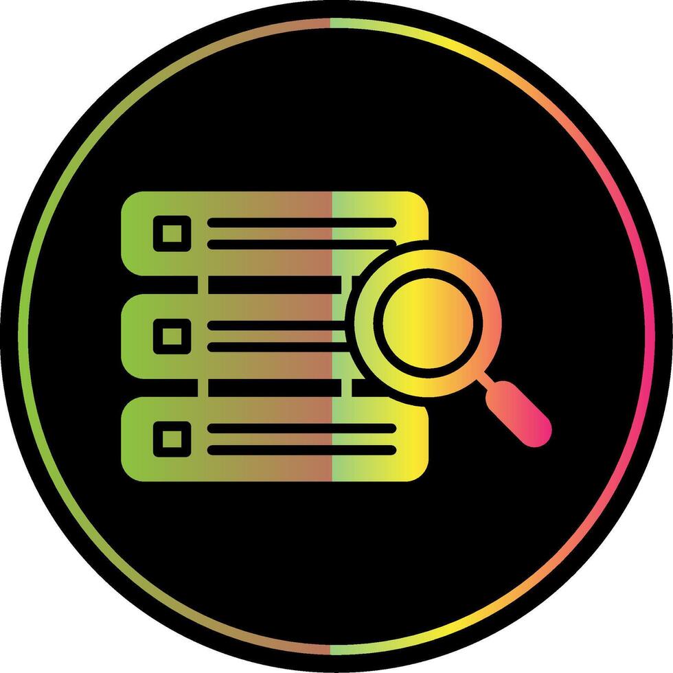 Database Glyph Due Color Icon Design vector