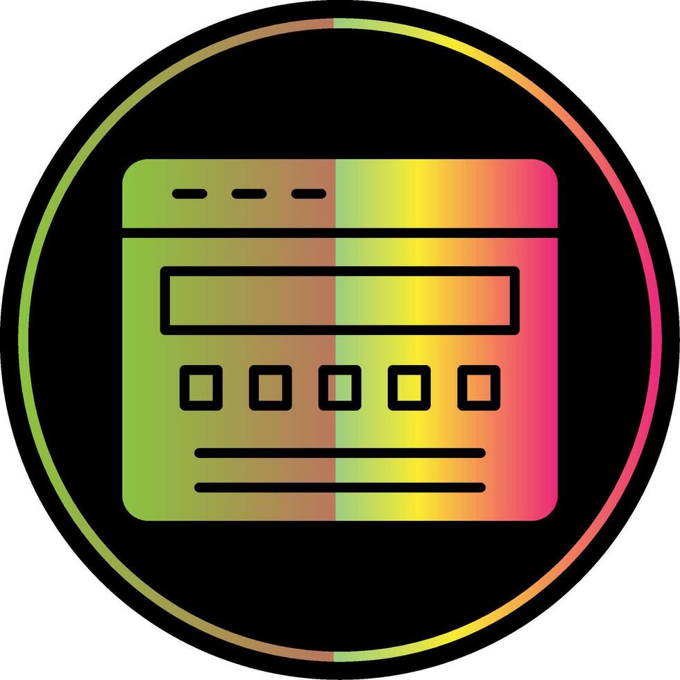 Web Browser Glyph Due Color Icon Design vector