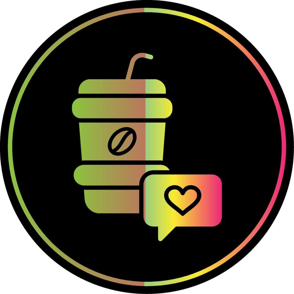 Heart Glyph Due Color Icon Design vector