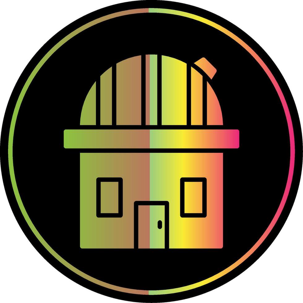 Observatory Glyph Due Color Icon Design vector