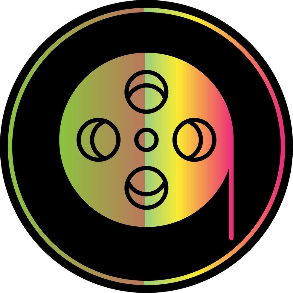 Film Reel Glyph Due Color Icon Design vector