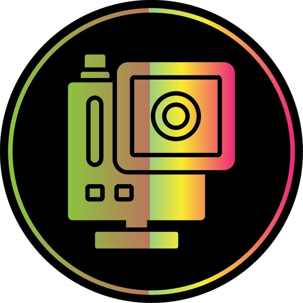 Gopro Glyph Due Color Icon Design vector