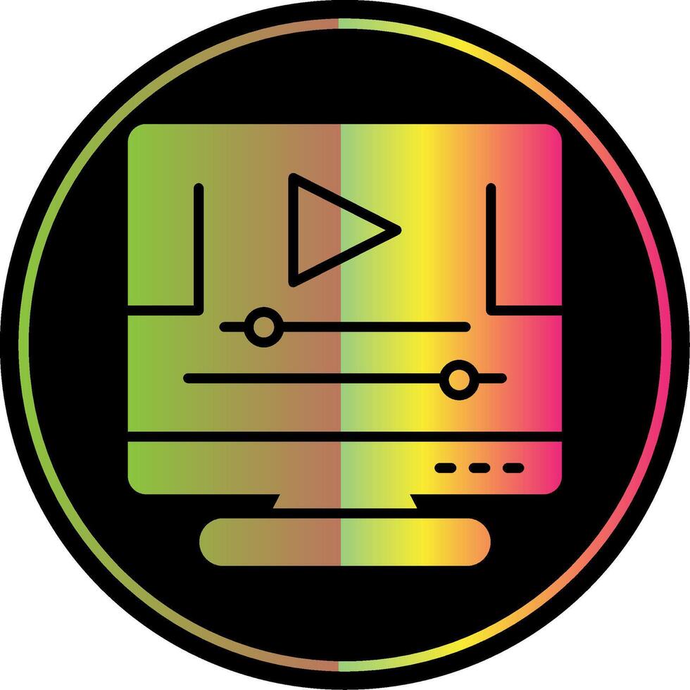 Animation Glyph Due Color Icon Design vector