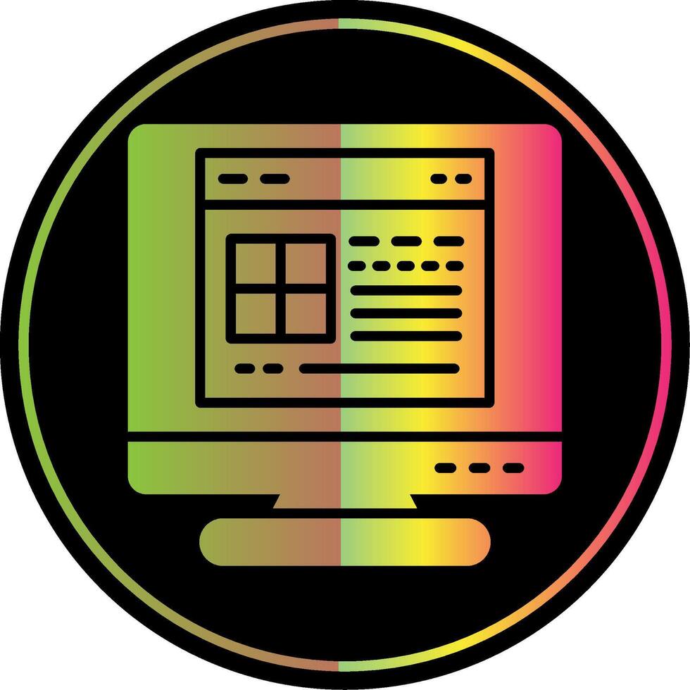Software Glyph Due Color Icon Design vector