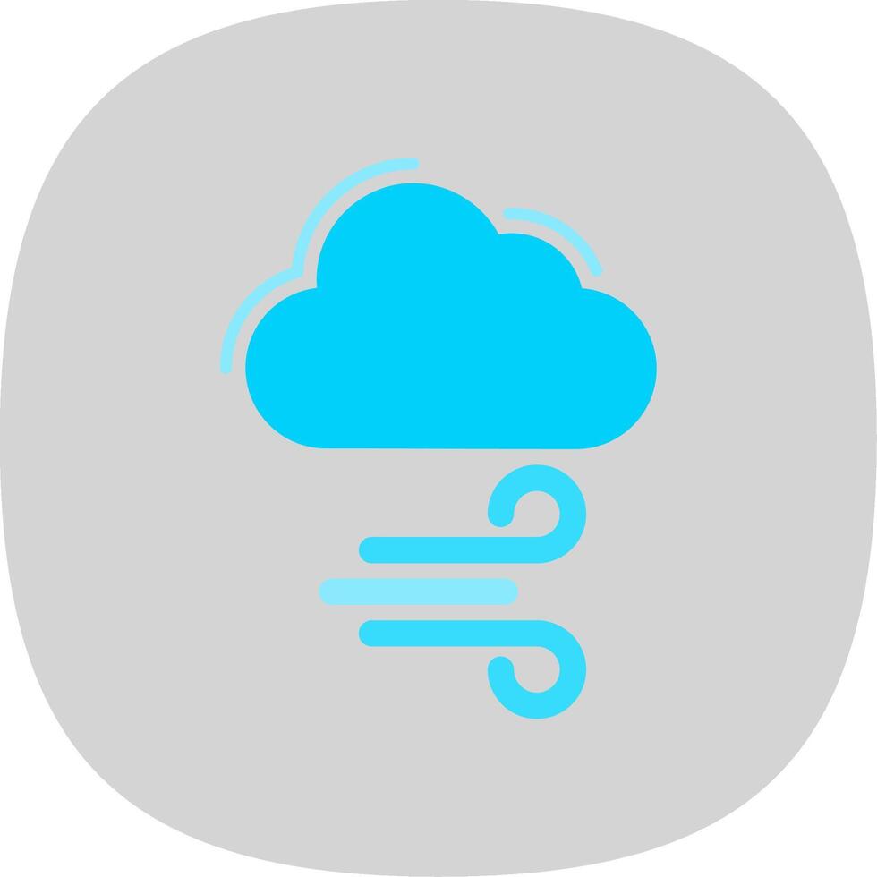 Breezy Flat Curve Icon Design vector