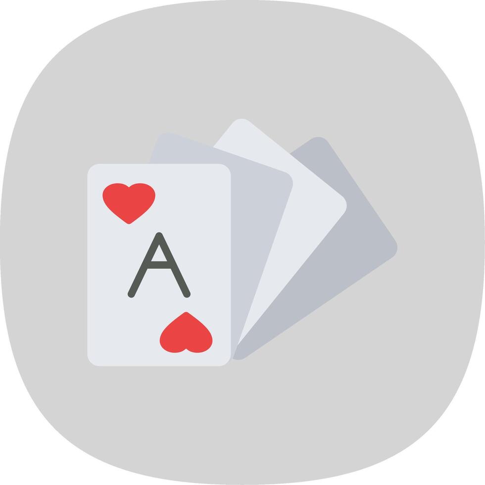 Card Deck Flat Curve Icon Design vector