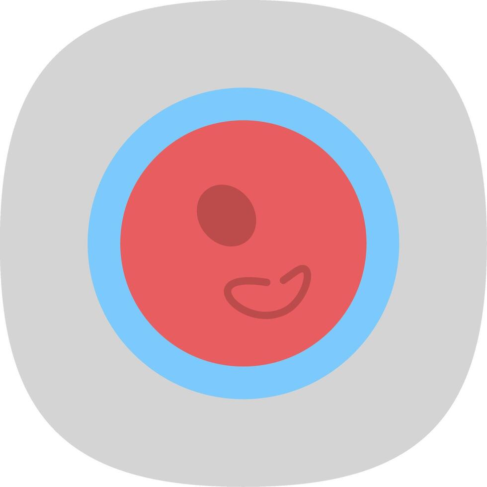Human Cell Flat Curve Icon Design vector