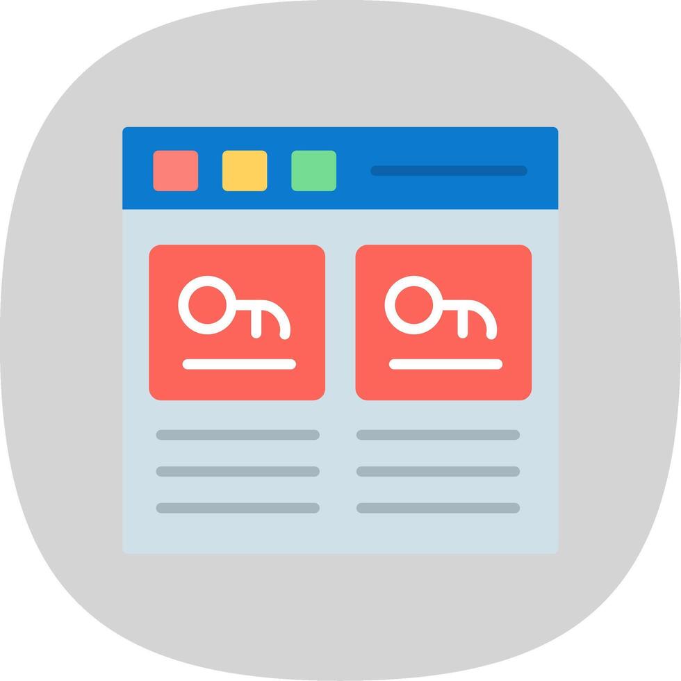 Password Manager Flat Curve Icon Design vector