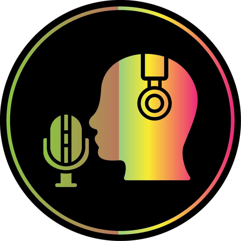 Microphone Glyph Due Color Icon Design vector