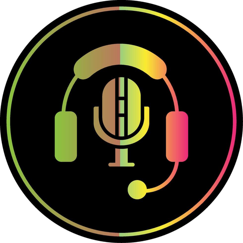 Microphone Glyph Due Color Icon Design vector