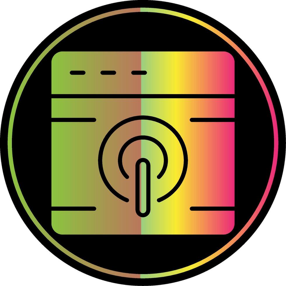 Browser Glyph Due Color Icon Design vector