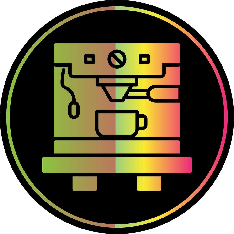 Coffee Machine Glyph Due Color Icon Design vector