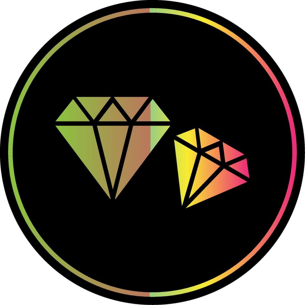 Diamond Glyph Due Color Icon Design vector