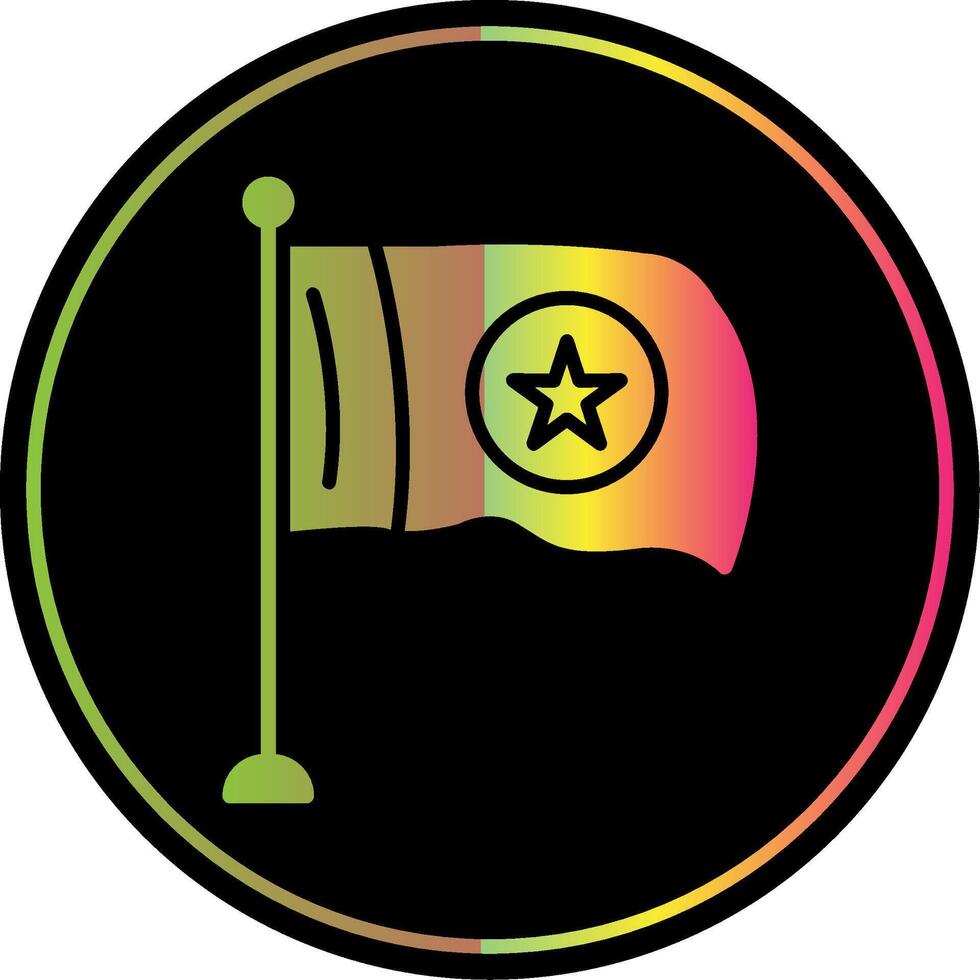 Flag Glyph Due Color Icon Design vector