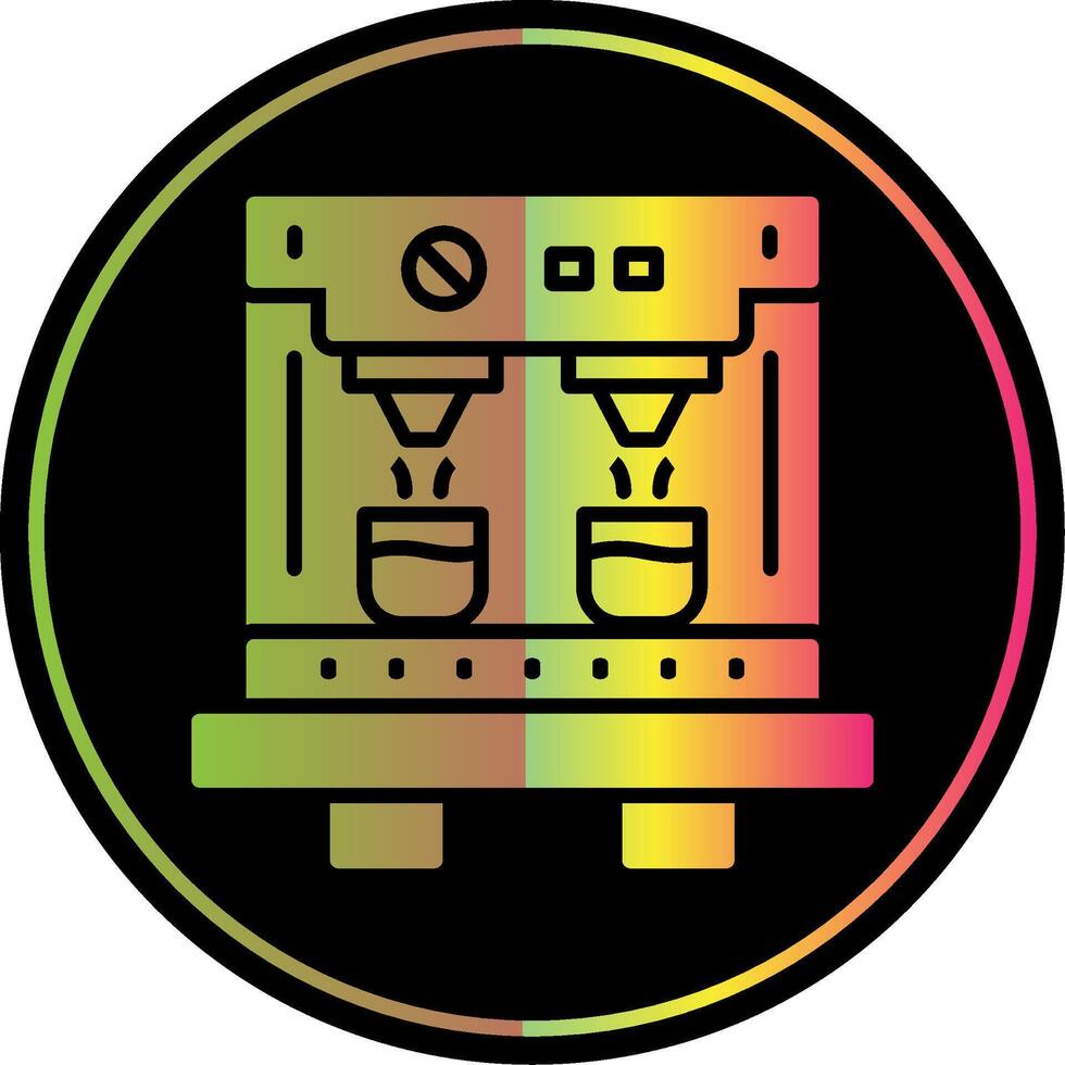 Coffee Machine Glyph Due Color Icon Design vector