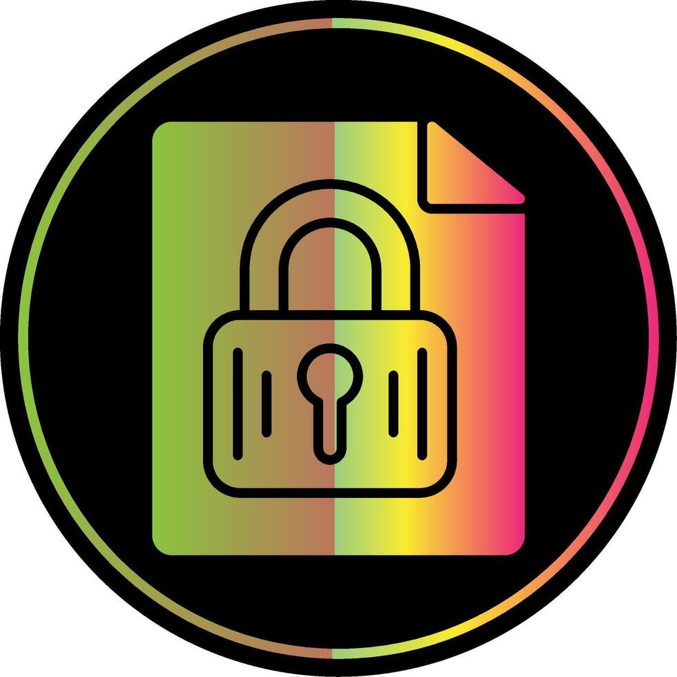 File Glyph Due Color Icon Design vector