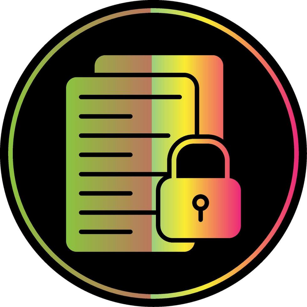 File Glyph Due Color Icon Design vector