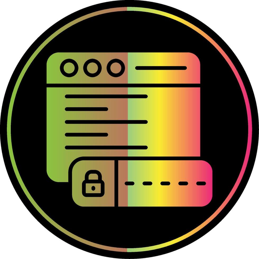 Password Glyph Due Color Icon Design vector