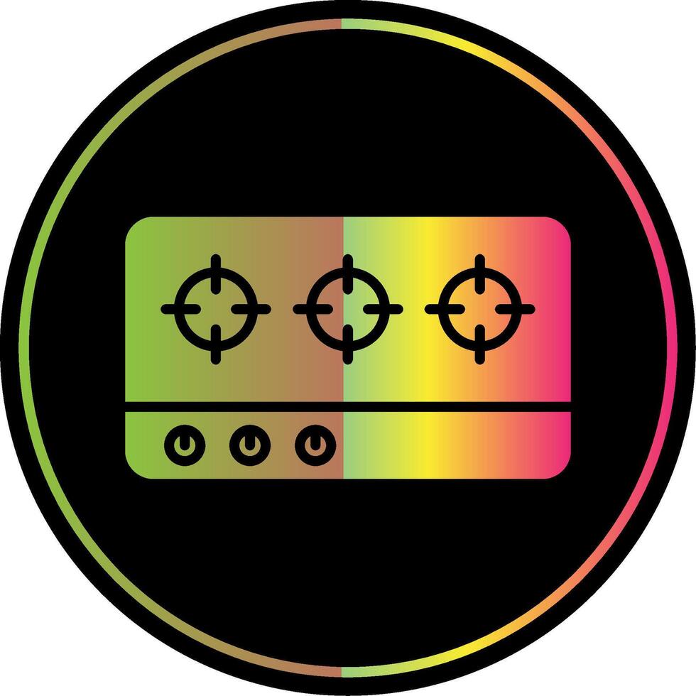 Hob Glyph Due Color Icon Design vector