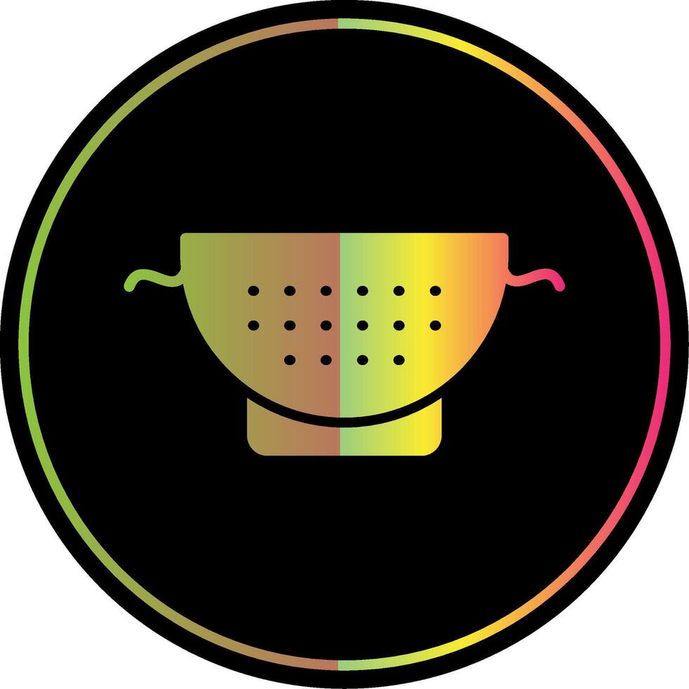 Strainer Glyph Due Color Icon Design vector