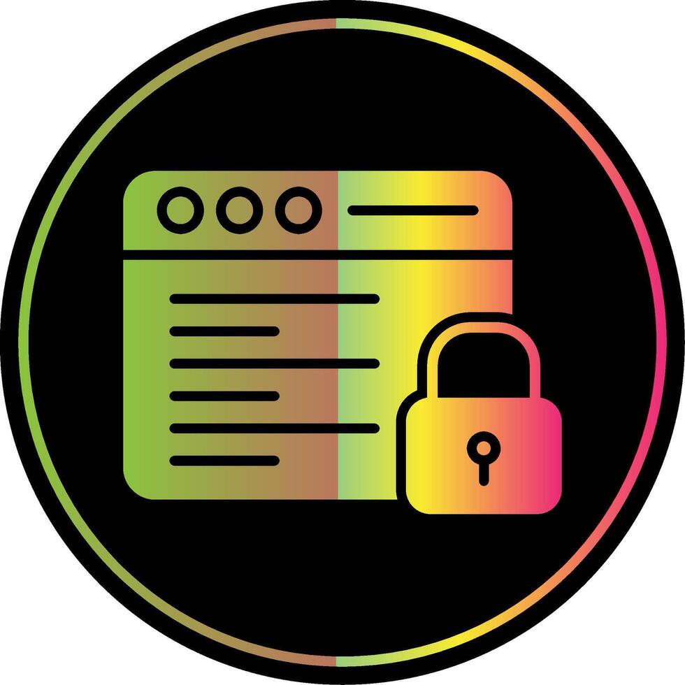 Browser Glyph Due Color Icon Design vector