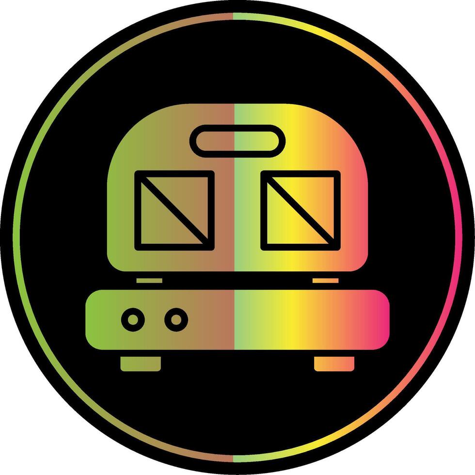Sandwich Press Glyph Due Color Icon Design vector