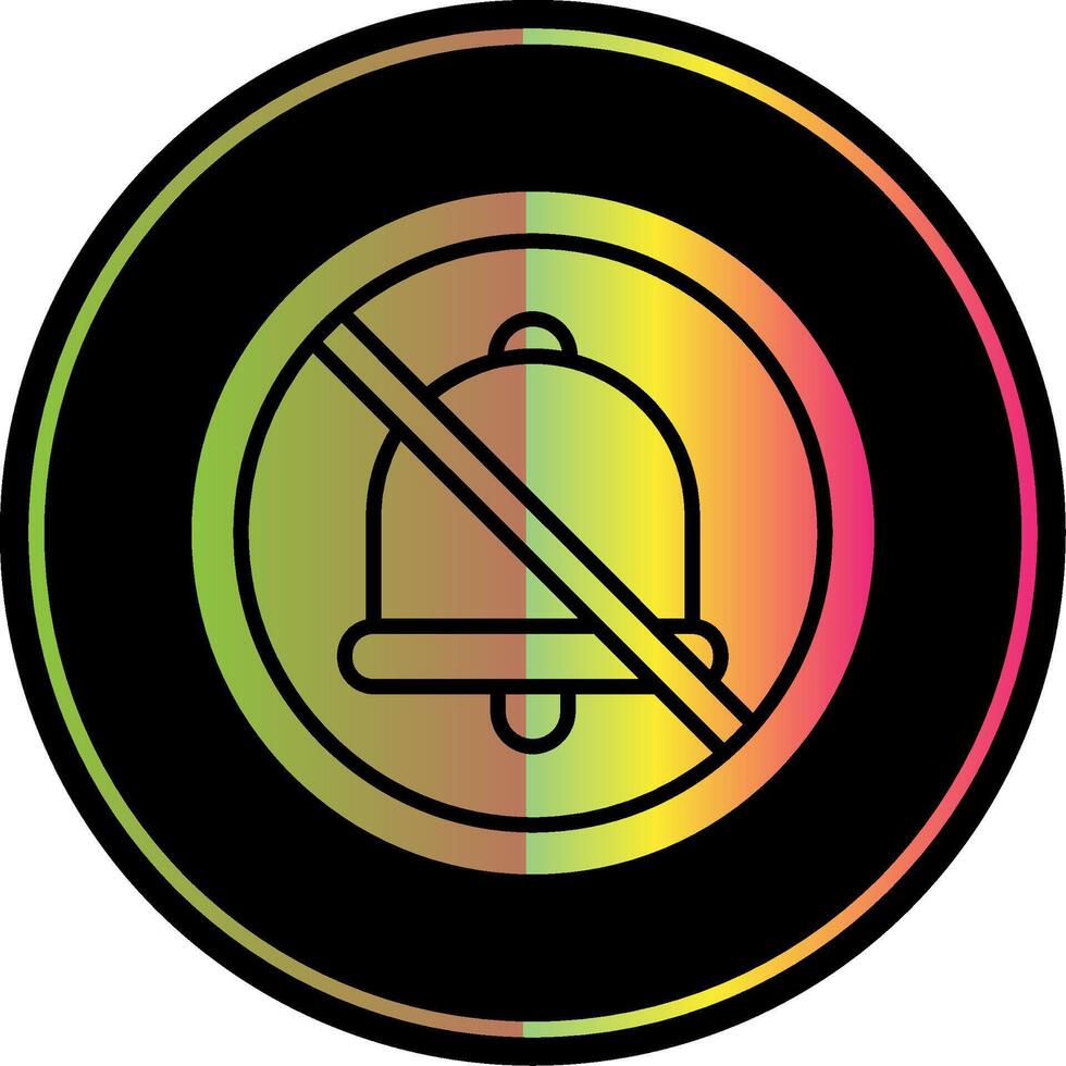 Prohibited Sign Glyph Due Color Icon Design vector