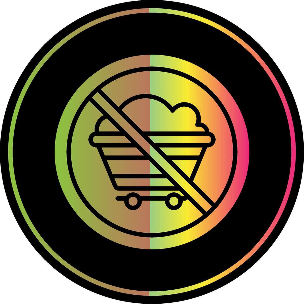 Prohibited Sign Glyph Due Color Icon Design vector