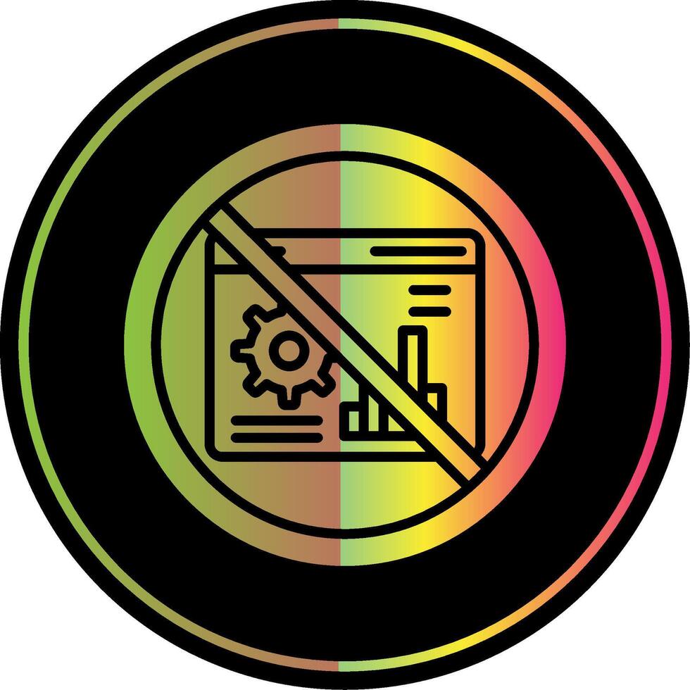 Prohibited Sign Glyph Due Color Icon Design vector