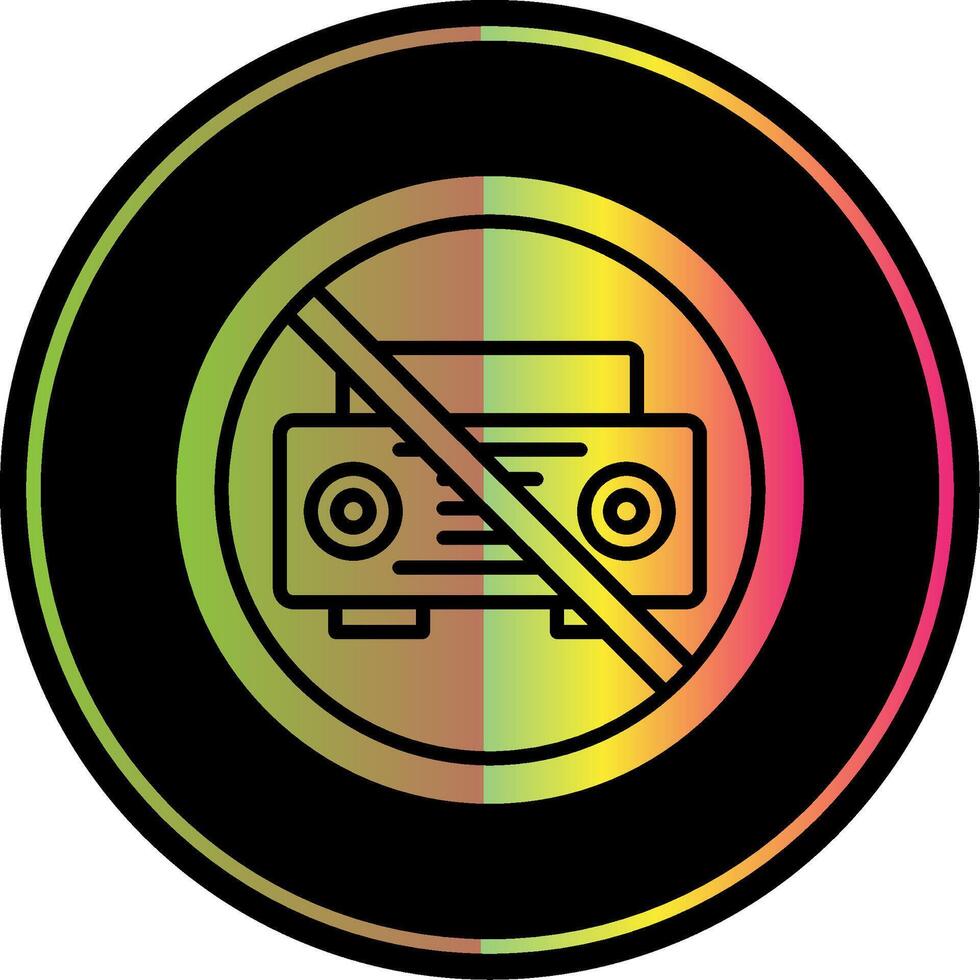 Prohibited Sign Glyph Due Color Icon Design vector