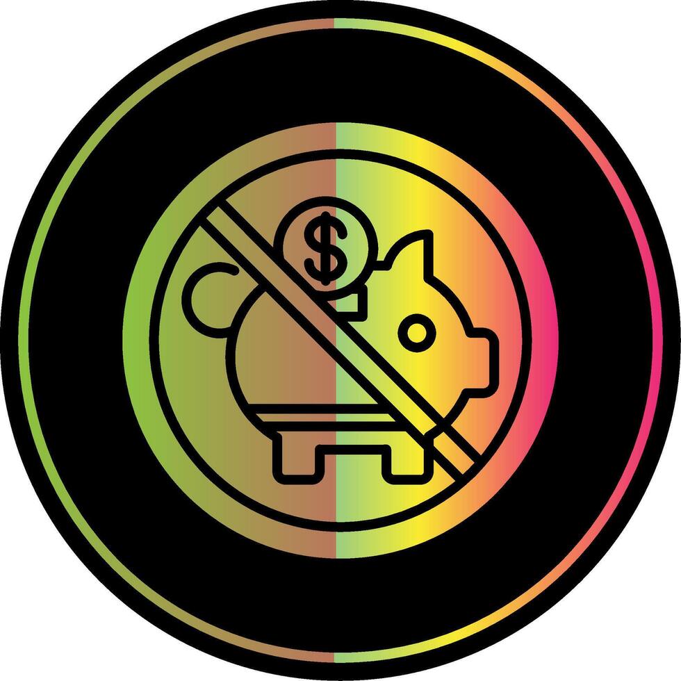 Prohibited Sign Glyph Due Color Icon Design vector