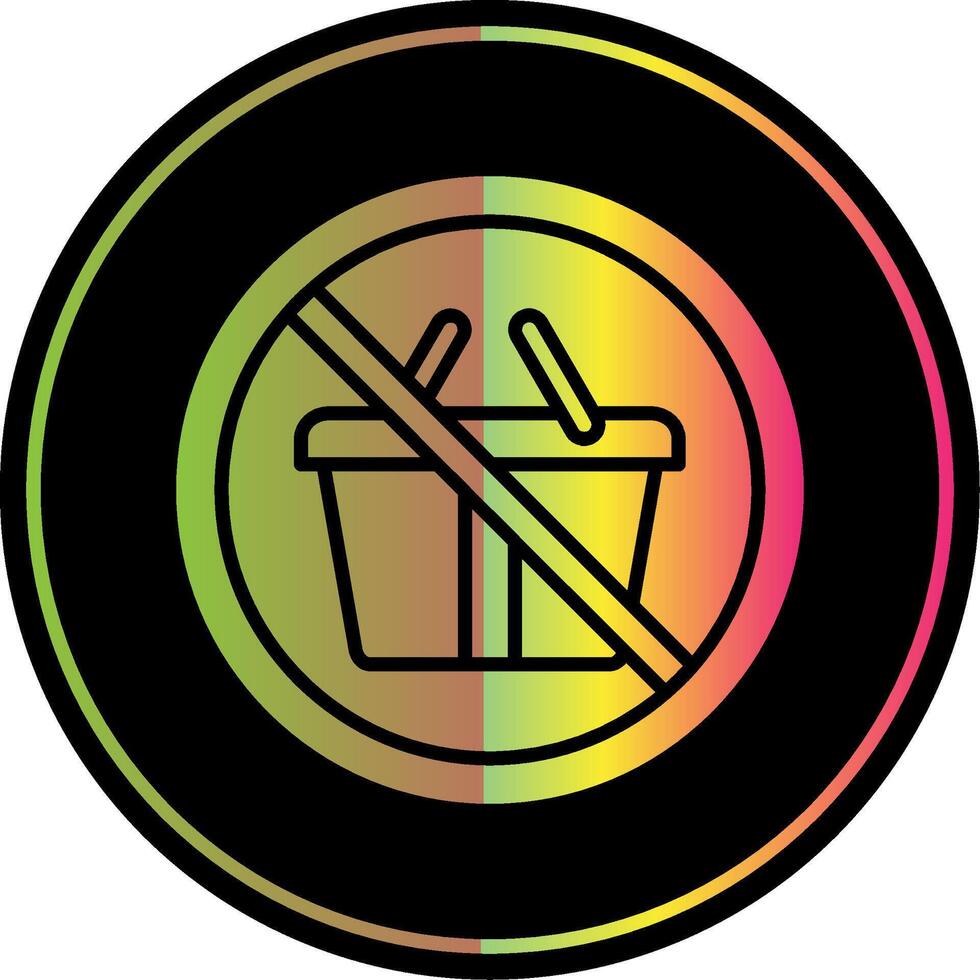 Prohibited Sign Glyph Due Color Icon Design vector