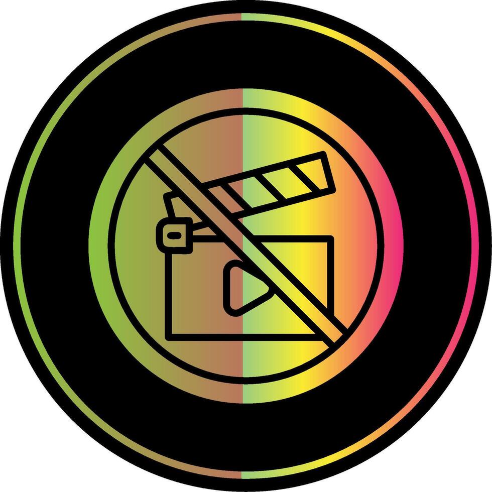 Empty Battery Glyph Due Color Icon Design vector