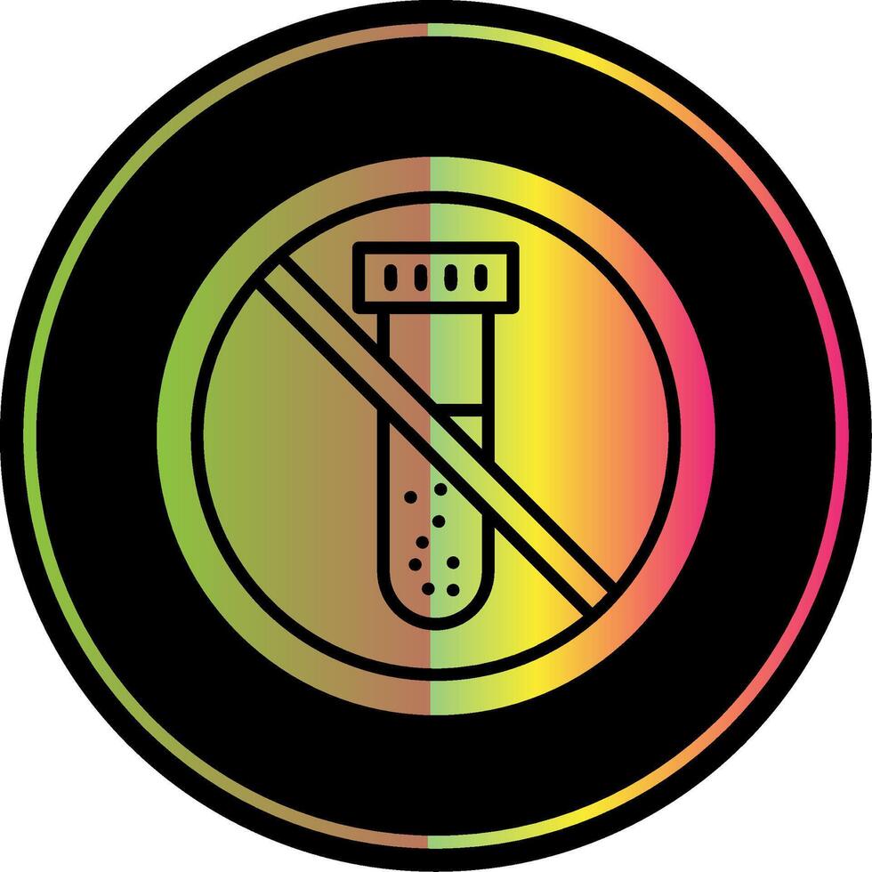 Prohibited Sign Glyph Due Color Icon Design vector