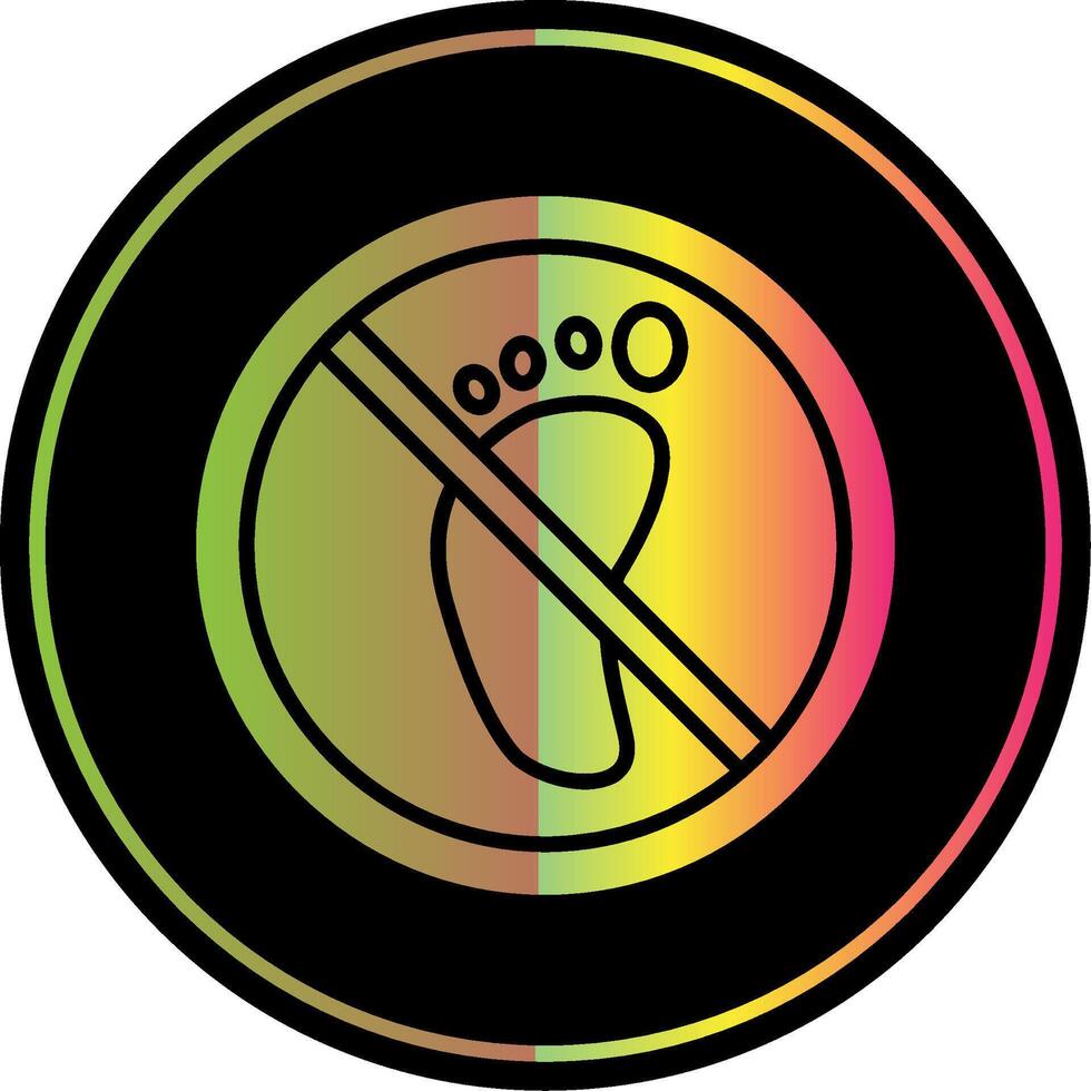 Prohibited Sign Glyph Due Color Icon Design vector