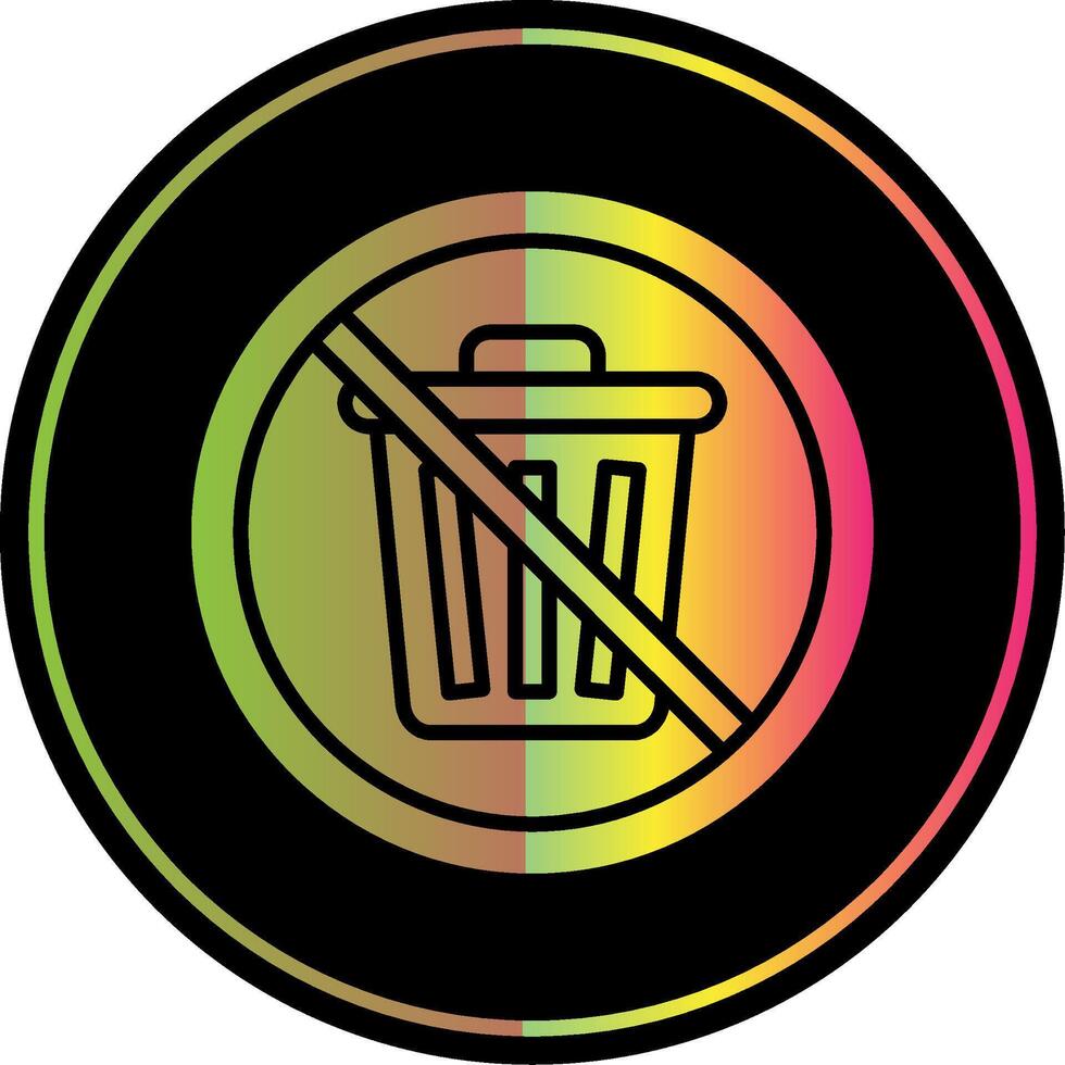 Prohibited Sign Glyph Due Color Icon Design vector