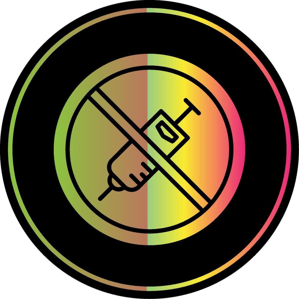 Prohibited Sign Glyph Due Color Icon Design vector