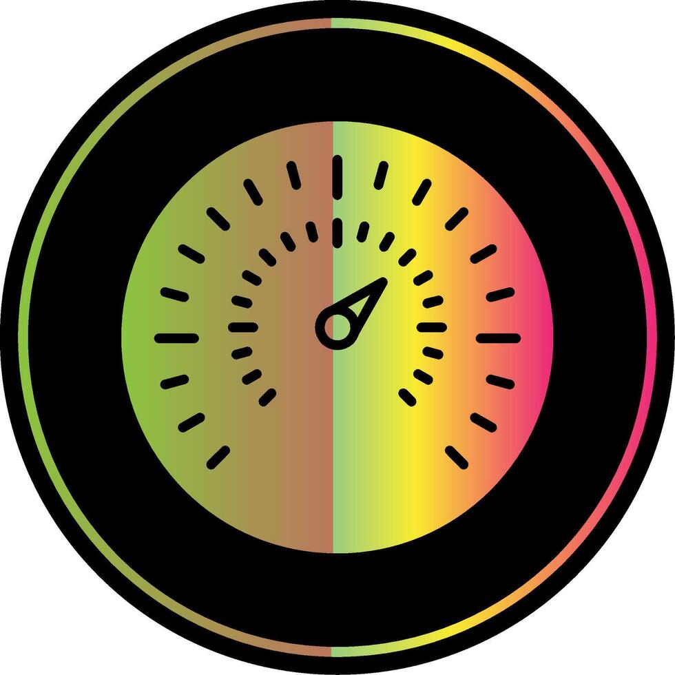 Gauge Glyph Due Color Icon Design vector