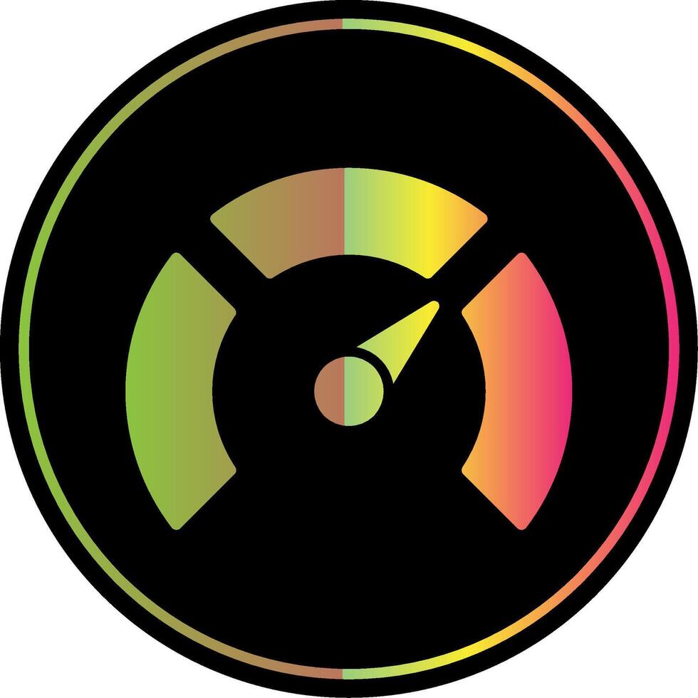 Gauge Glyph Due Color Icon Design vector
