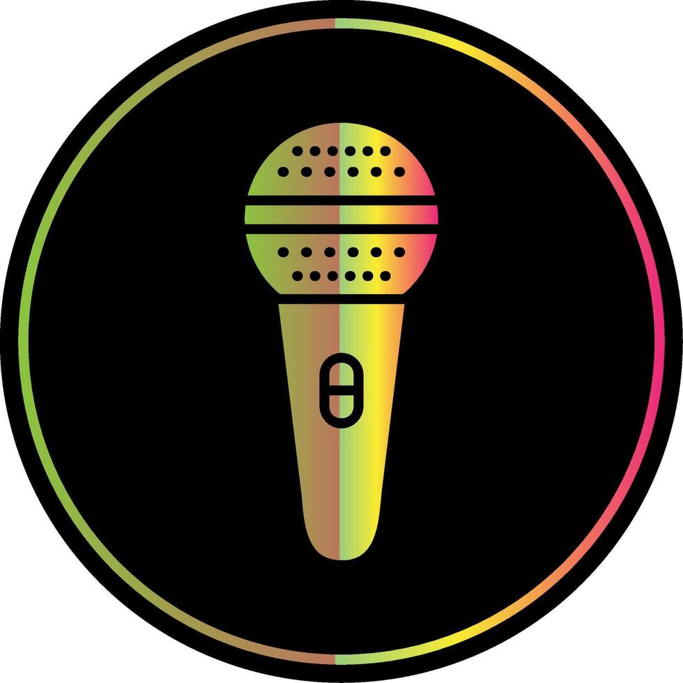 mic glifo debido color icono diseño vector