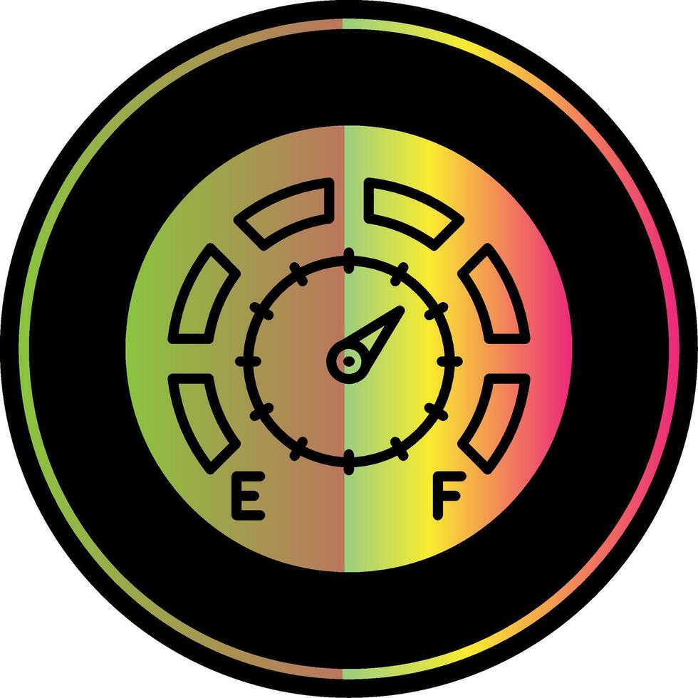 Gauge Glyph Due Color Icon Design vector