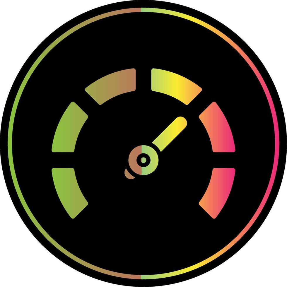 Gauge Glyph Due Color Icon Design vector