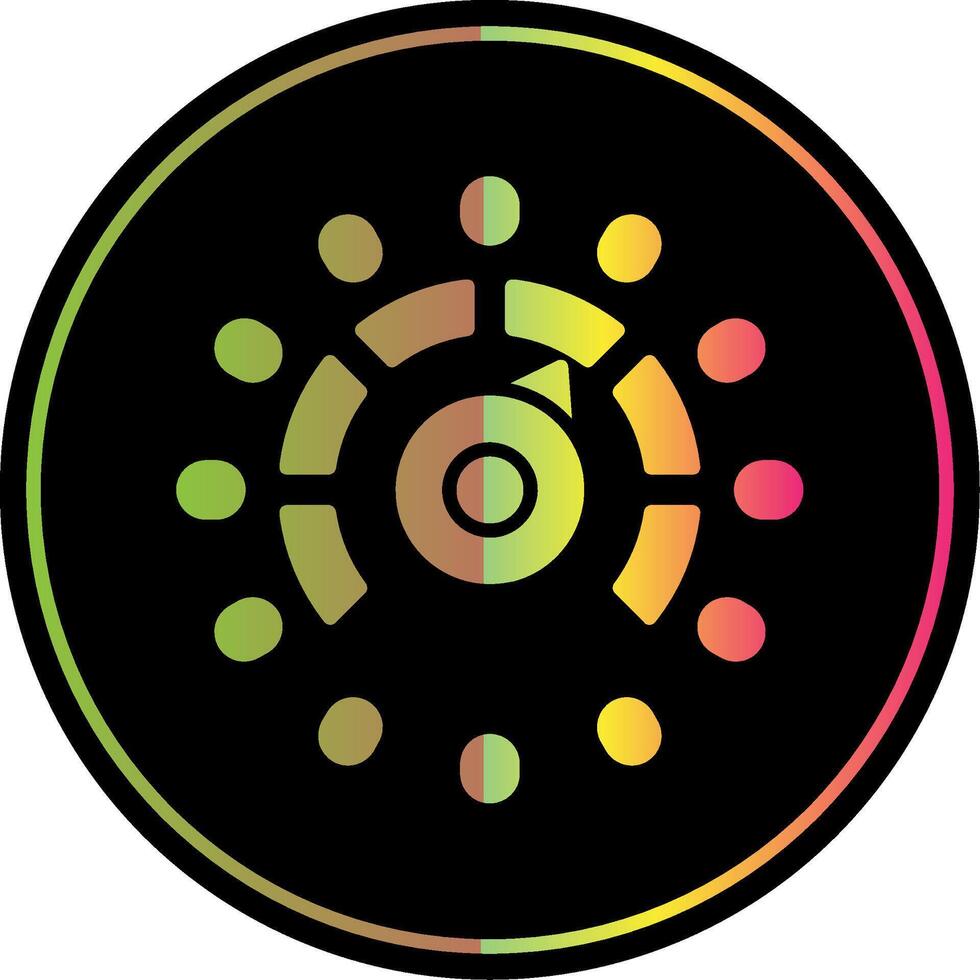 Dial Glyph Due Color Icon Design vector