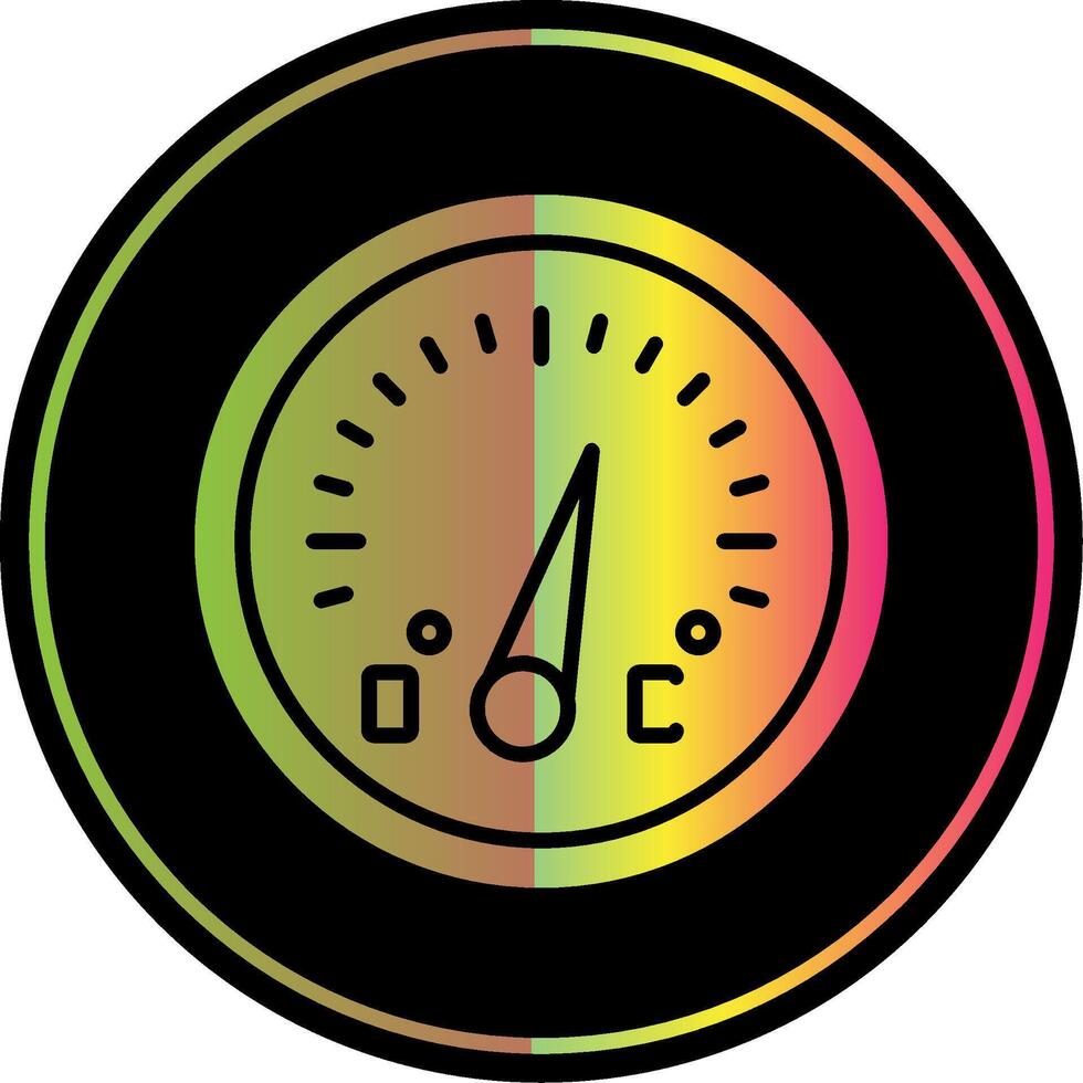 Temperature Reading Glyph Due Color Icon Design vector