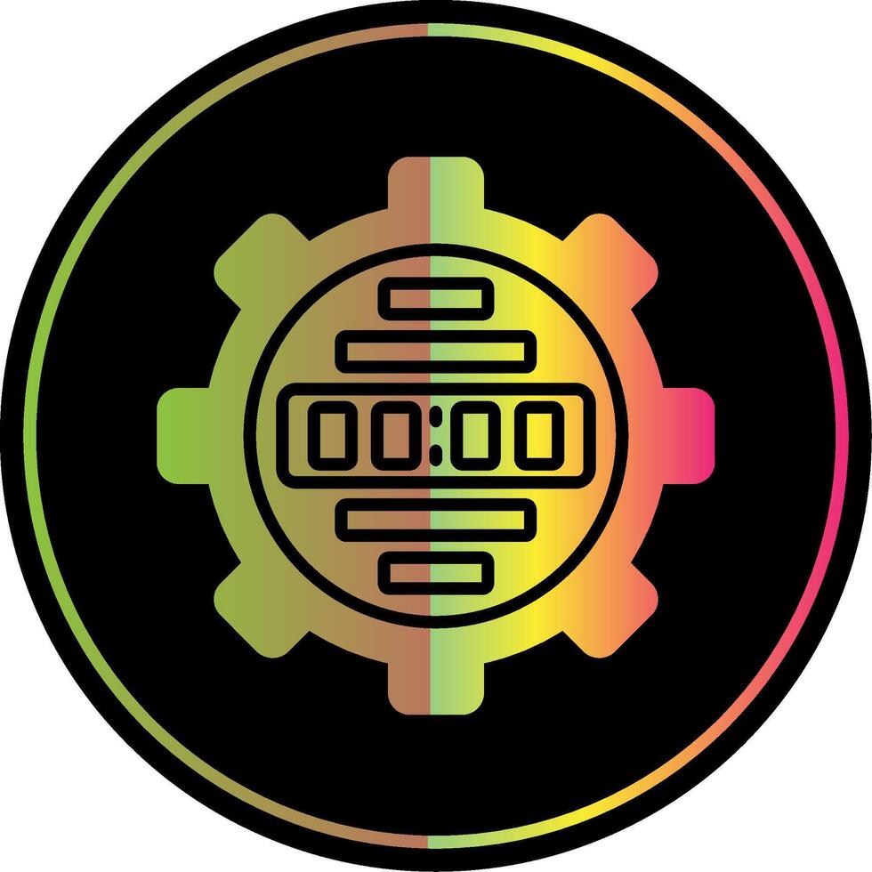 Pressure Gauge Glyph Due Color Icon Design vector