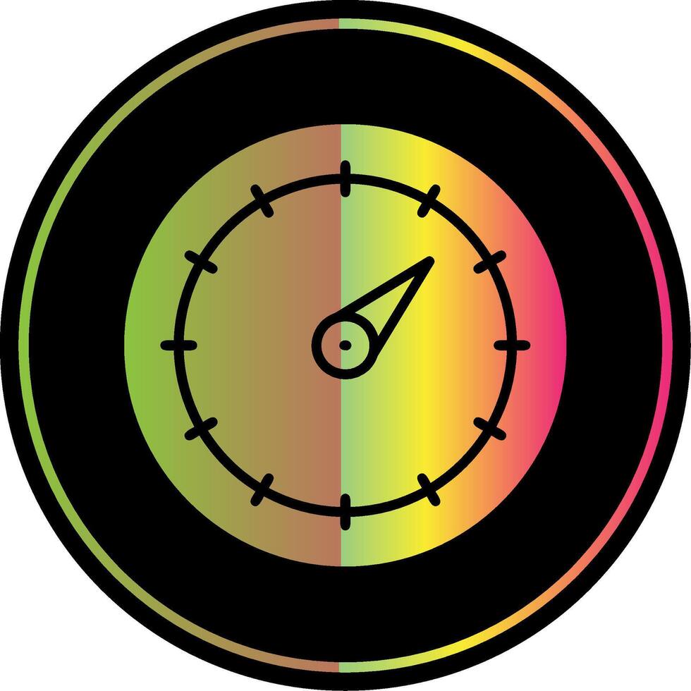 Pressure Gauge Glyph Due Color Icon Design vector