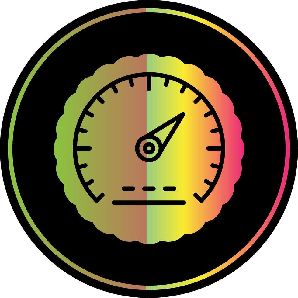 Pressure Gauge Glyph Due Color Icon Design vector